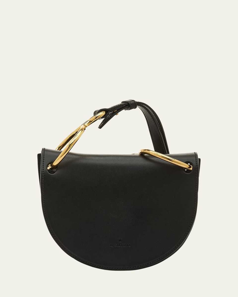 Consuelo Ring Flap Leather Crossbody Bag